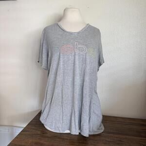 Bebe Sport Woman's Gray Logo T-Shirt Size 2X